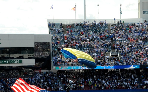 Leap Frogs perform at football game