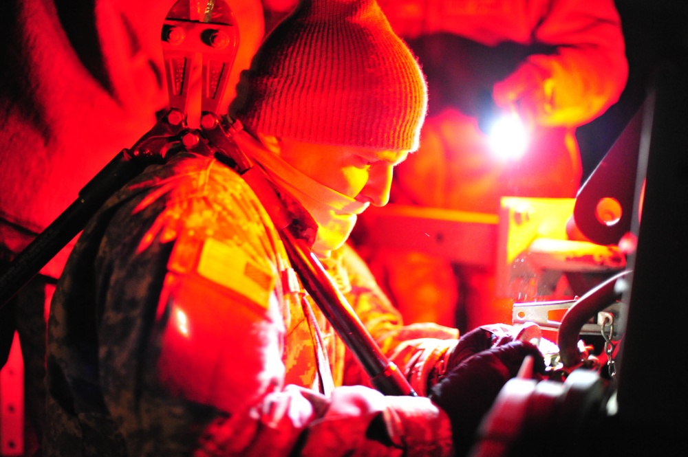 Soldiers begin Sandy relief staging operations at COL Victory