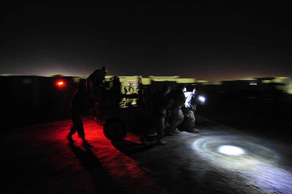 Soldiers begin Sandy relief staging operations at COL Victory