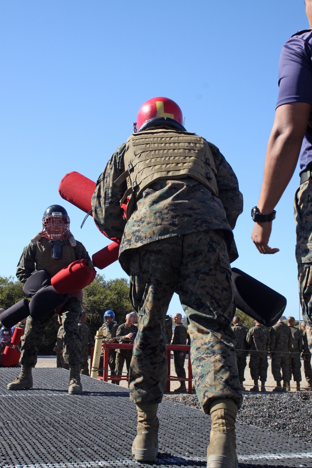 Recruits learn hand to hand combat skills