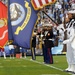 Color guard displays colors during Chargers game