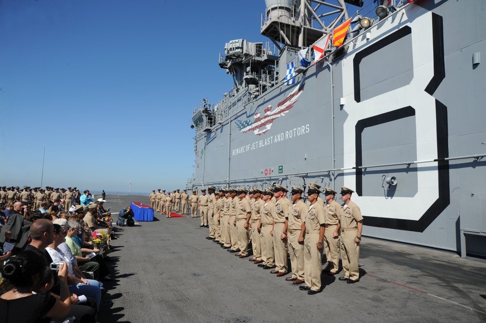 USS Makin Island pinning ceremony