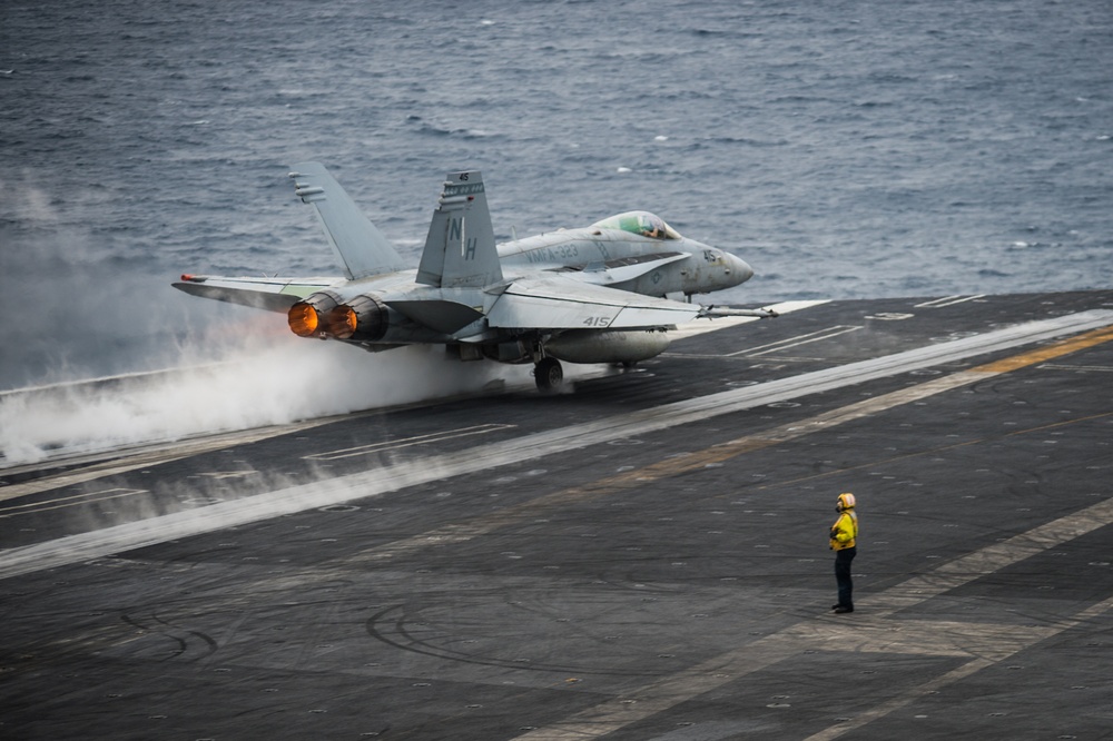 USS Nimitz flight deck operations