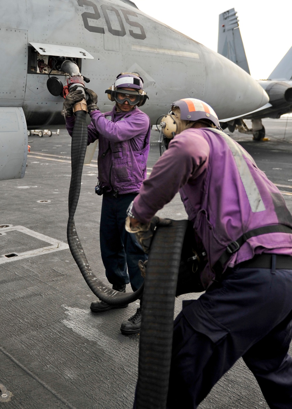 USS Nimitz flight deck action