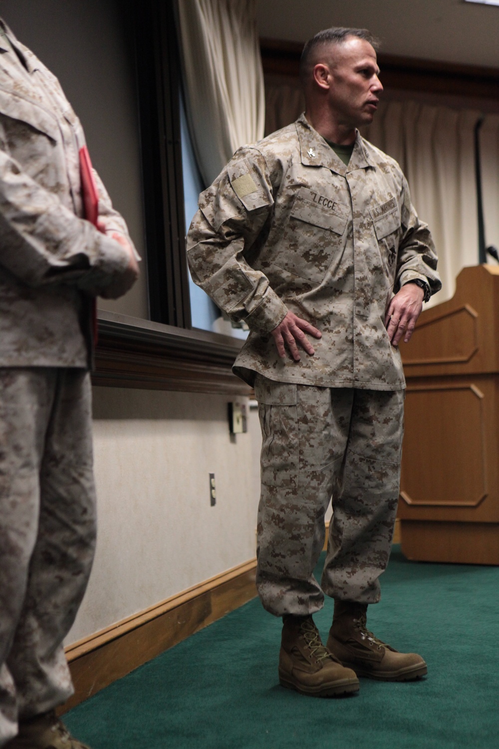 Re-enlistment at Camp Lejeune