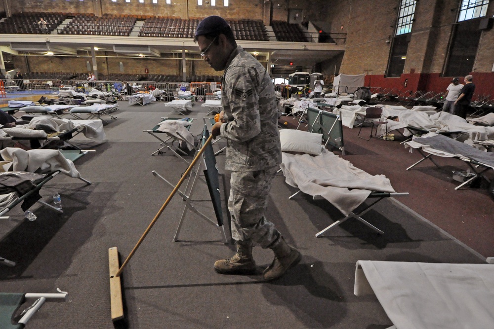 NJ Guardsmen provide shelter to Jersey City residents