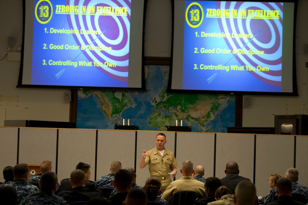 MCPON Stevens speaks at Navy Senior Enlisted Academy