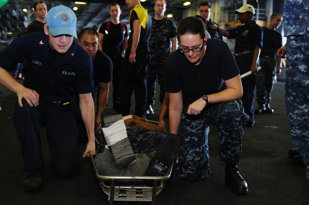 USS Dwight D. Eisenhower mass casualty drill