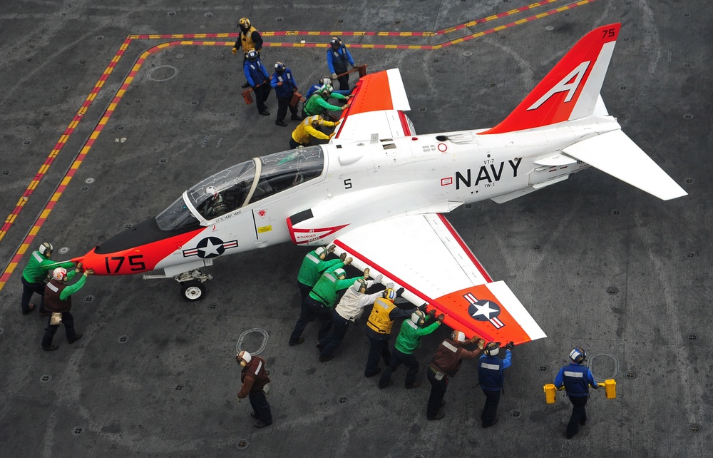T-45C Goshawk training aircraft aboard USS Harry S. Truman