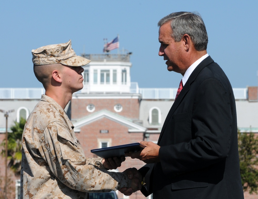 Rep. Miller at Marine Detachment Corry Station