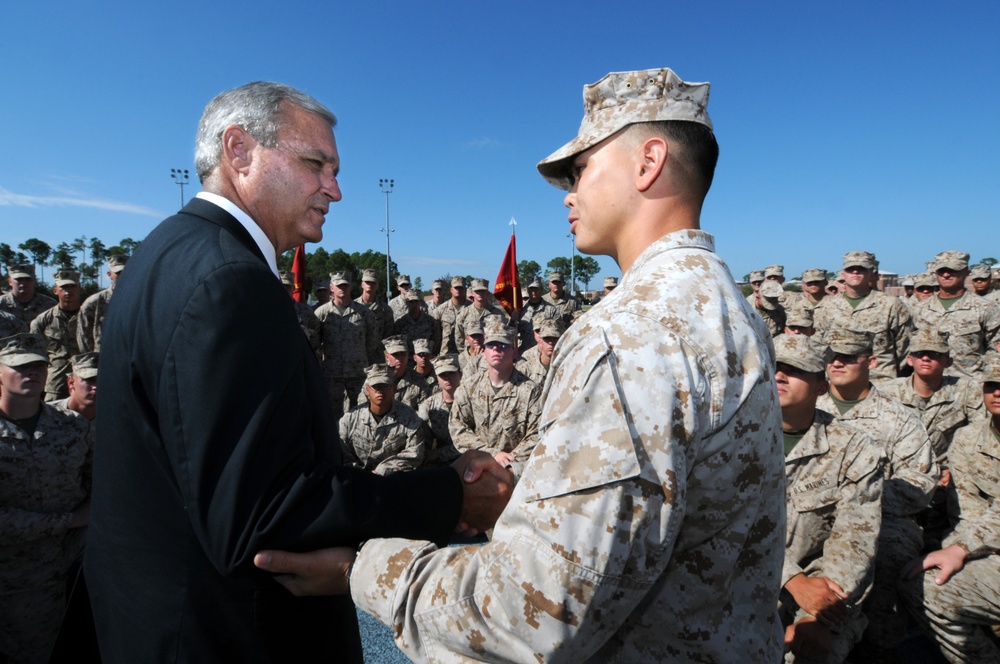 Rep. Miller at Marine Detachment Corry Station