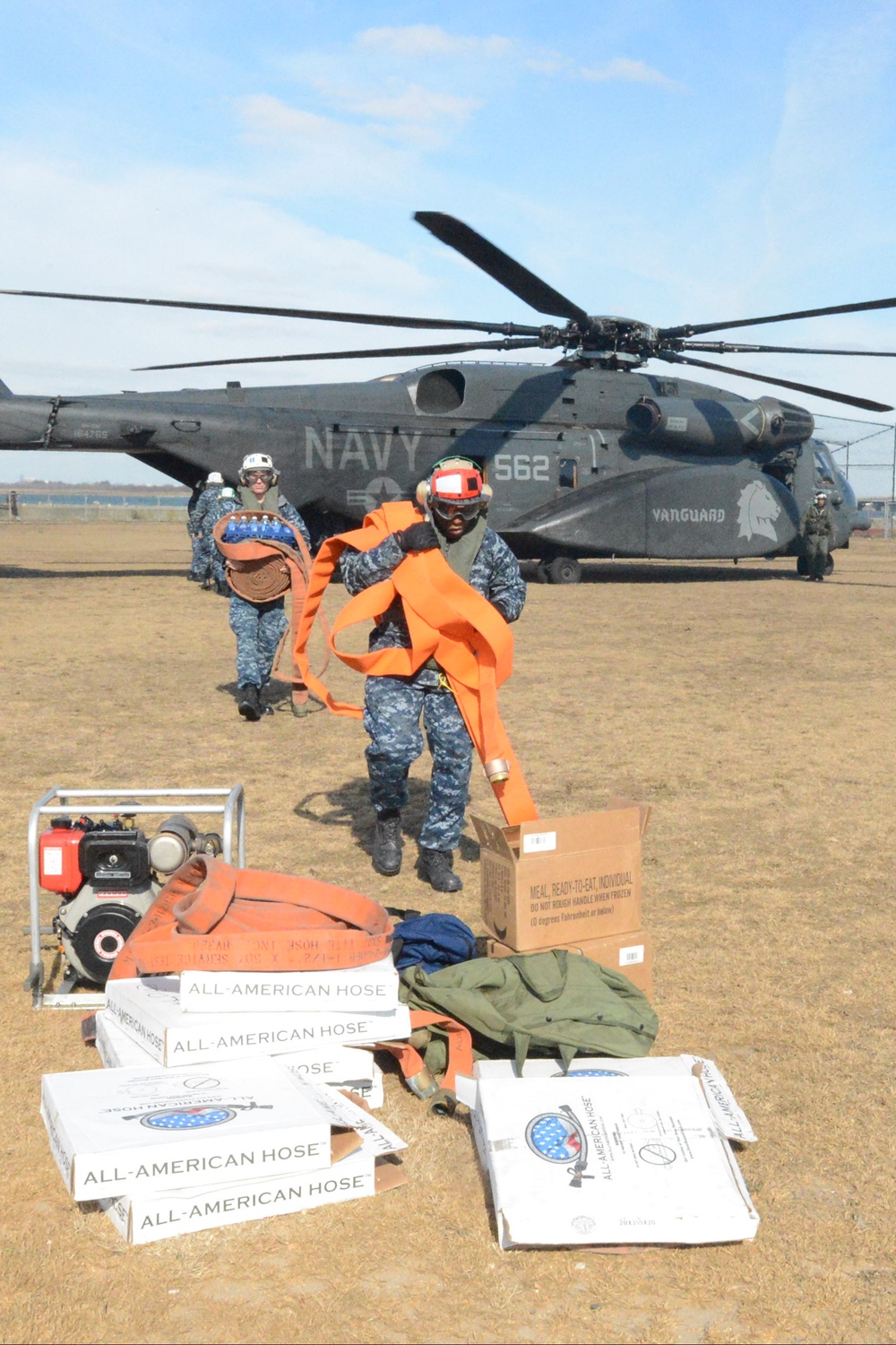 Sailors help in hurricane recovery effort