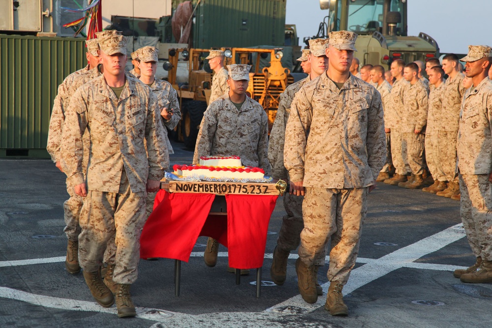 USS Rushmore celebrates 237th Marine Corps Birthday