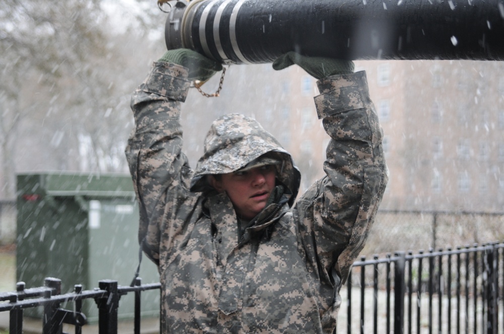 Army Reserve pumps the water out