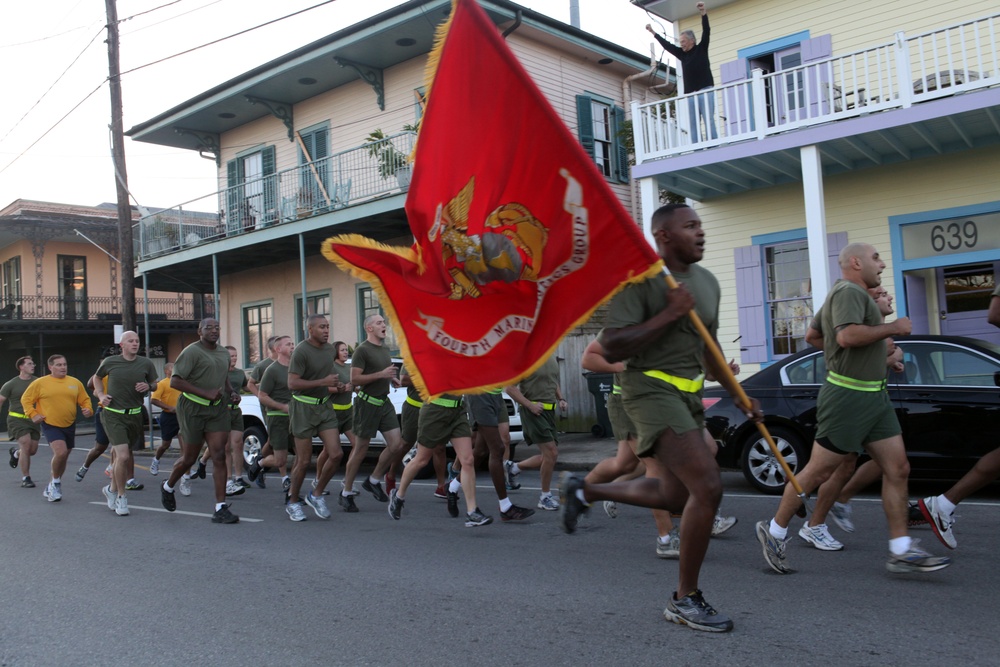 Marines commemorate their 237th birthday with motivational run