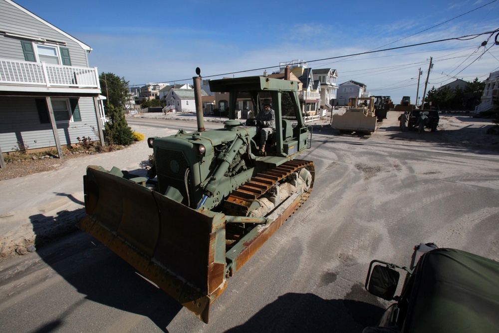 NJ Guard engineers perform beach replenishment operations