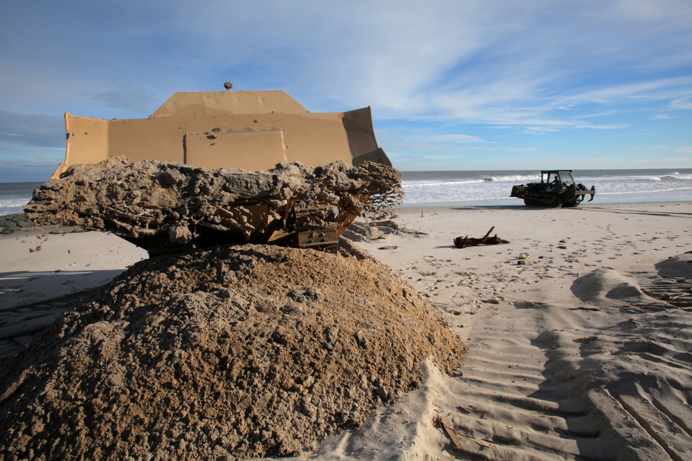 NJ Guard engineers perform beach replenishment operations