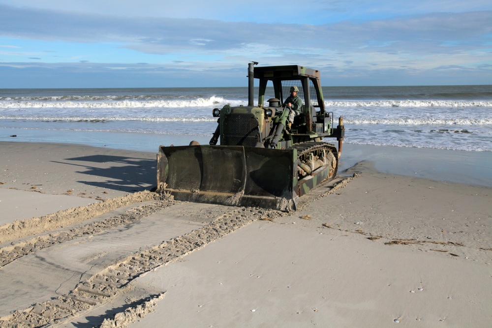 NJ Guard engineers perform beach replenishment operations