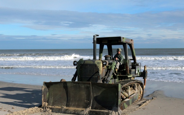 NJ Guard engineers perform beach replenishment operations