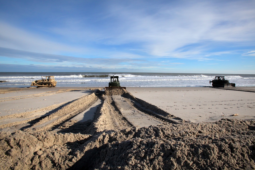 NJ Guard engineers perform beach replenishment operations