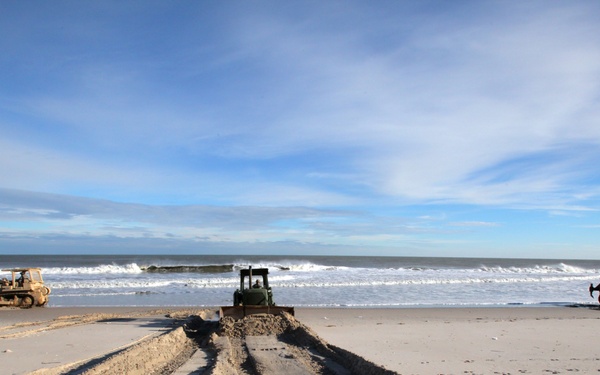 NJ Guard engineers perform beach replenishment operations