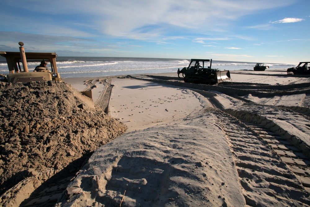 NJ Guard engineers perform beach replenishment operations