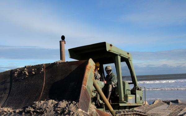 NJ Guard engineers perform beach replenishment operations