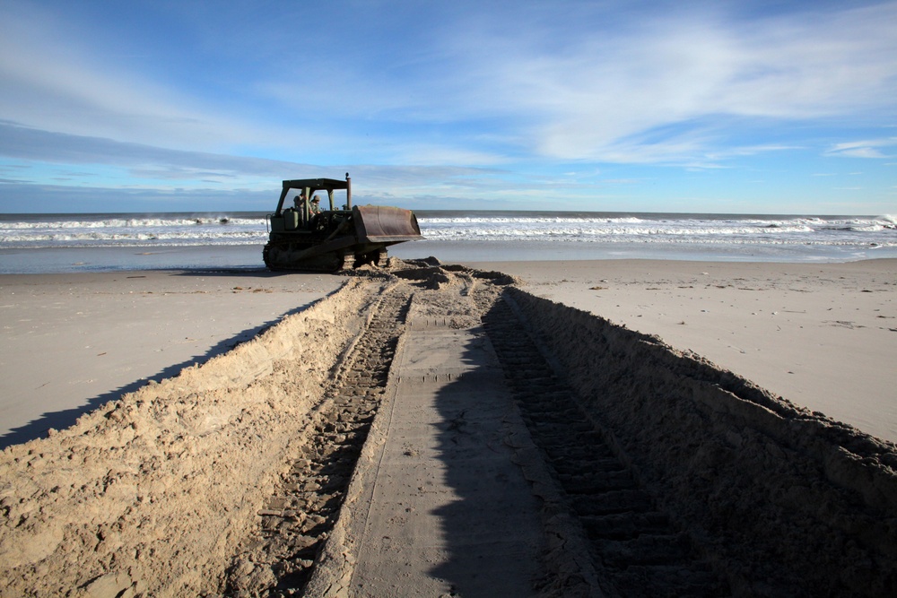 NJ Guard engineers perform beach replenishment operations