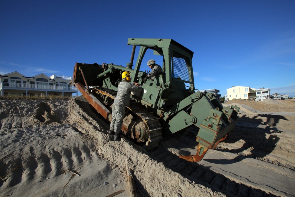 NJ Guard engineers perform beach replenishment operations