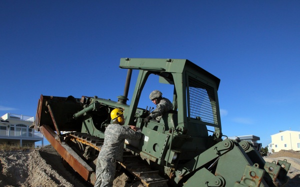 NJ Guard engineers perform beach replenishment operations