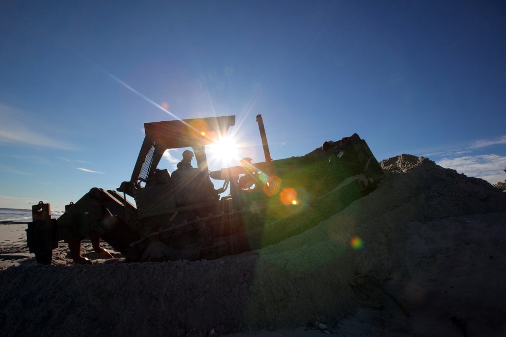 NJ Guard engineers perform beach replenishment operations