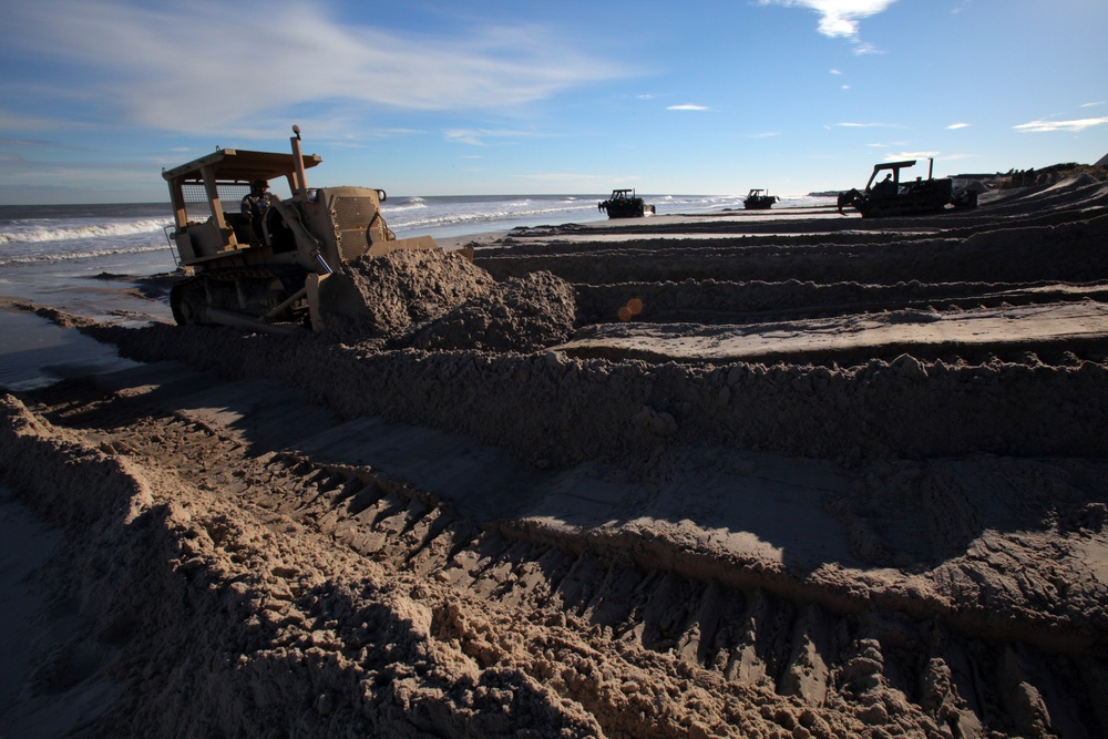 NJ Guard engineers perform beach replenishment operations