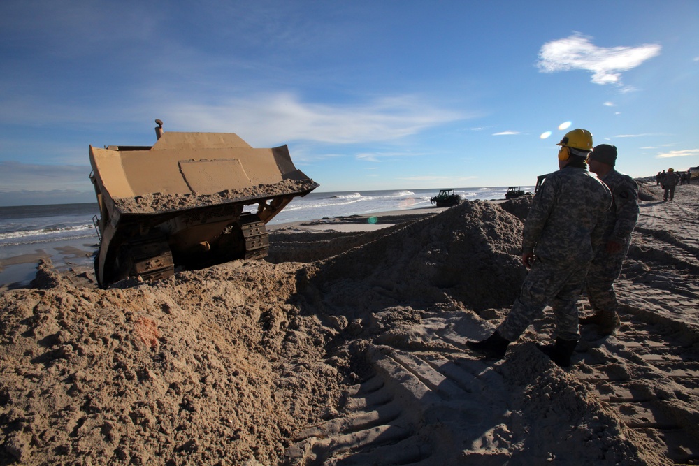 NJ Guard engineers perform beach replenishment operations