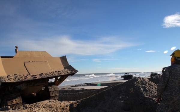 NJ Guard engineers perform beach replenishment operations