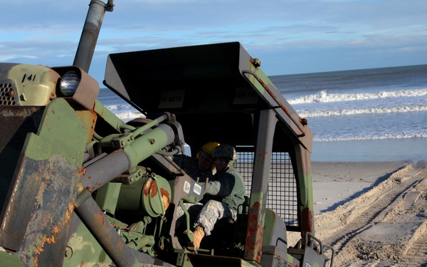 NJ Guard engineers perform beach replenishment operations