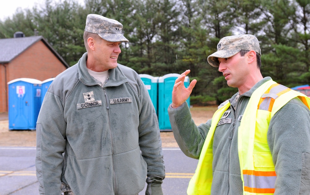 Maj. Gen. O'Connor visit, Capt. Scaperotto's brief