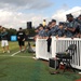 Marines gathered in the Jaguars practice stadium
