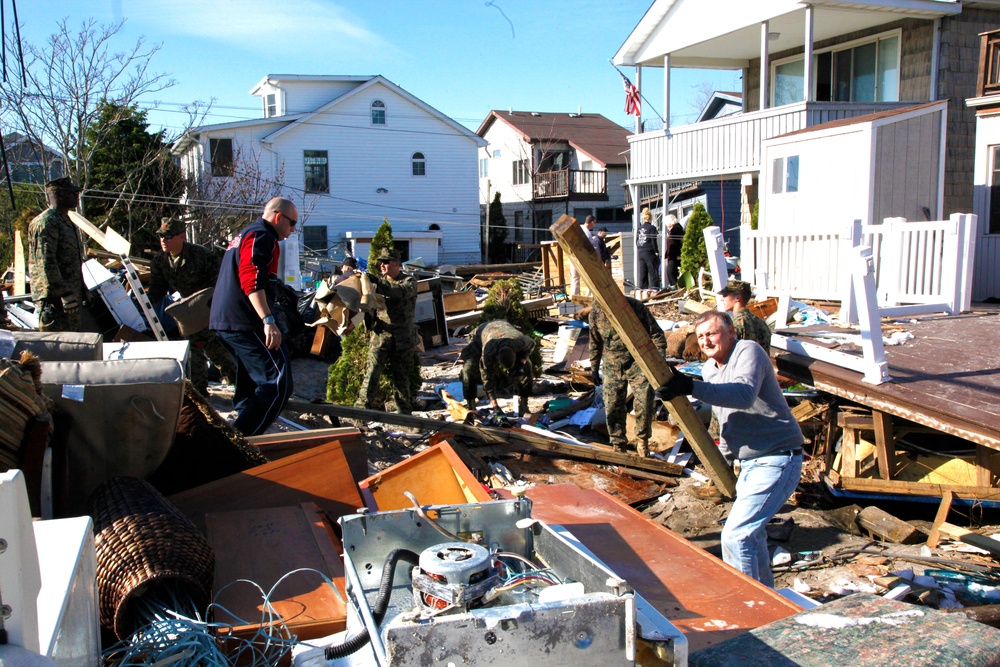 Marines, sailors continue to support clean up efforts in New York