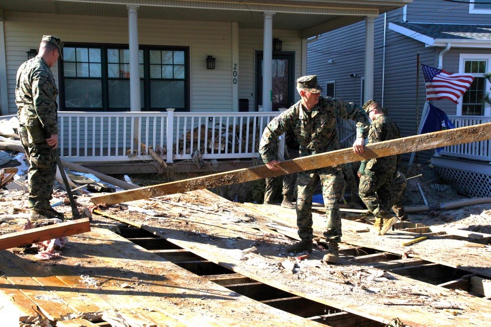 Marines, sailors continue to support clean up efforts in New York