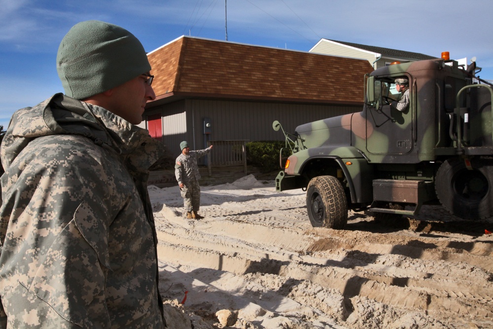 NJ Guard engineers perform beach replenishment operations