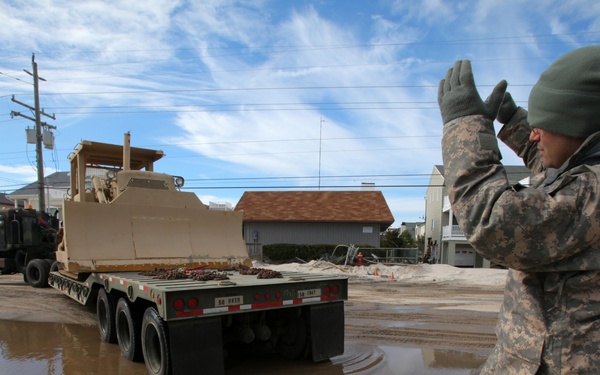 NJ Guard engineers perform beach replenishment operations