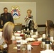 First Lady of the Marine Corps Bonnie Amos speaks to student spouses