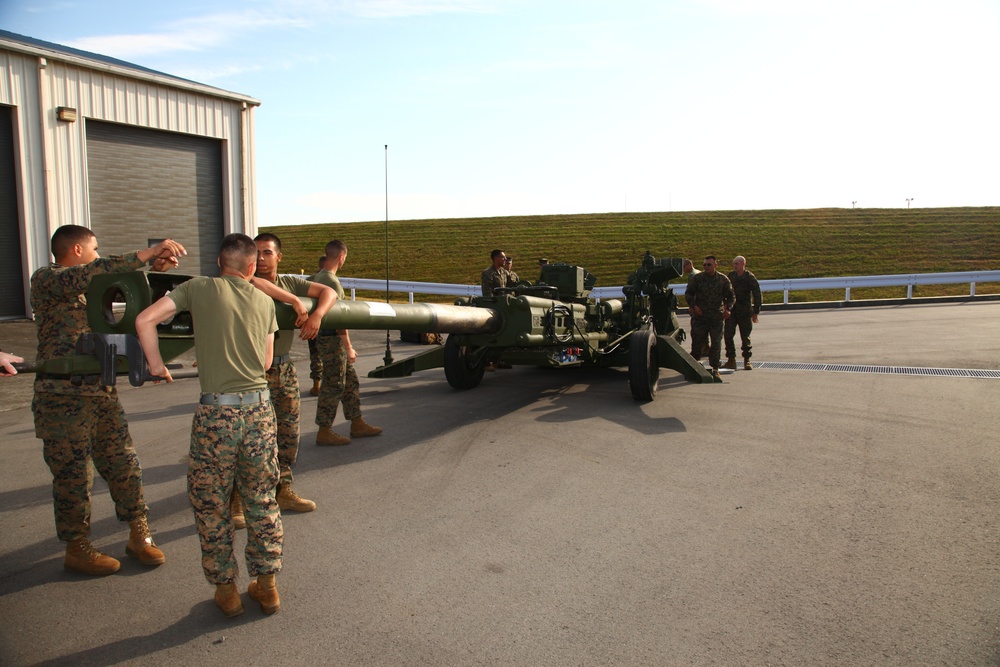 Mike Battery prepares for artillery training