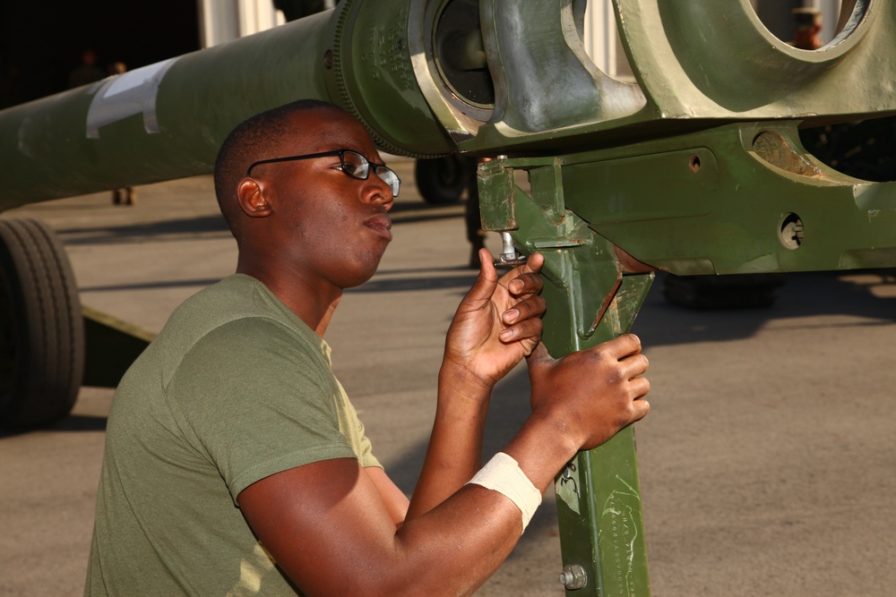 Mike Battery prepares for artillery training