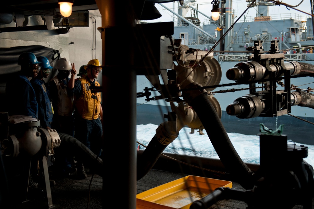 USS Nimitz replenishment at sea