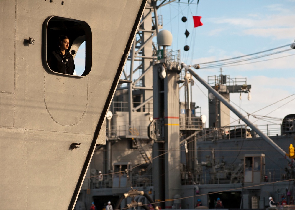 USS Nimitz replenishment at sea