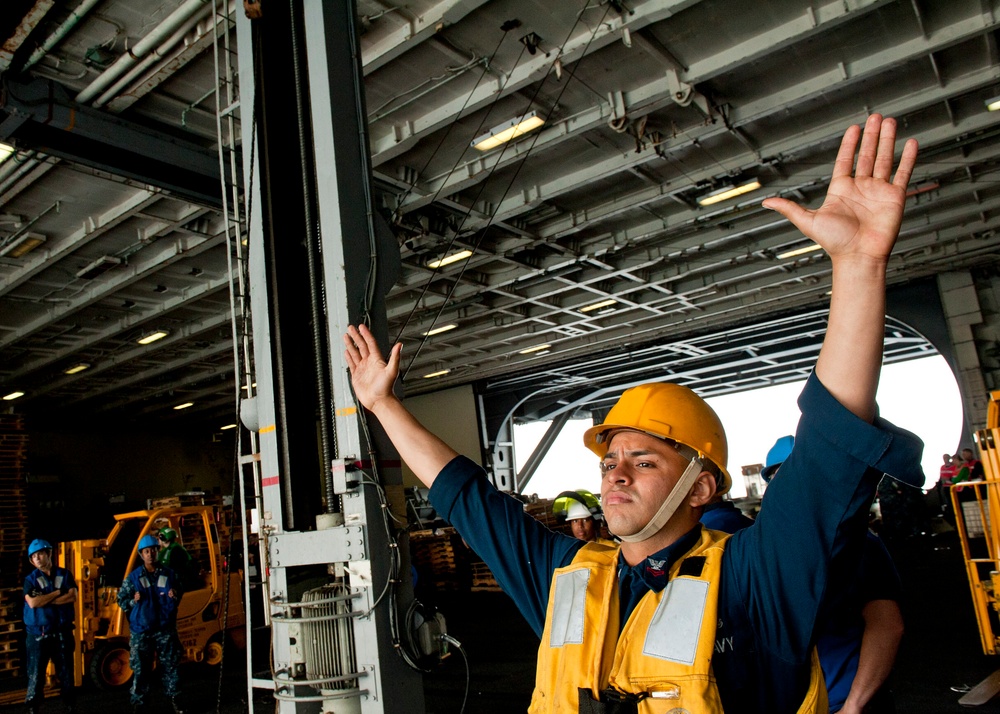 USS Nimitz replenishment at sea