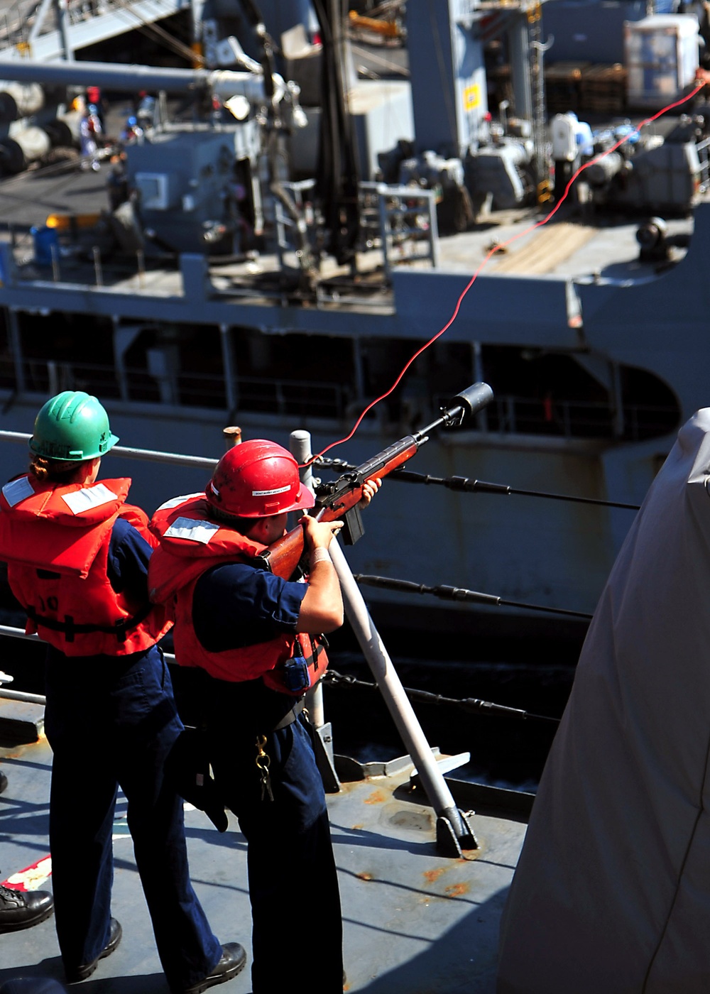 USS Rushmore replenishment at sea