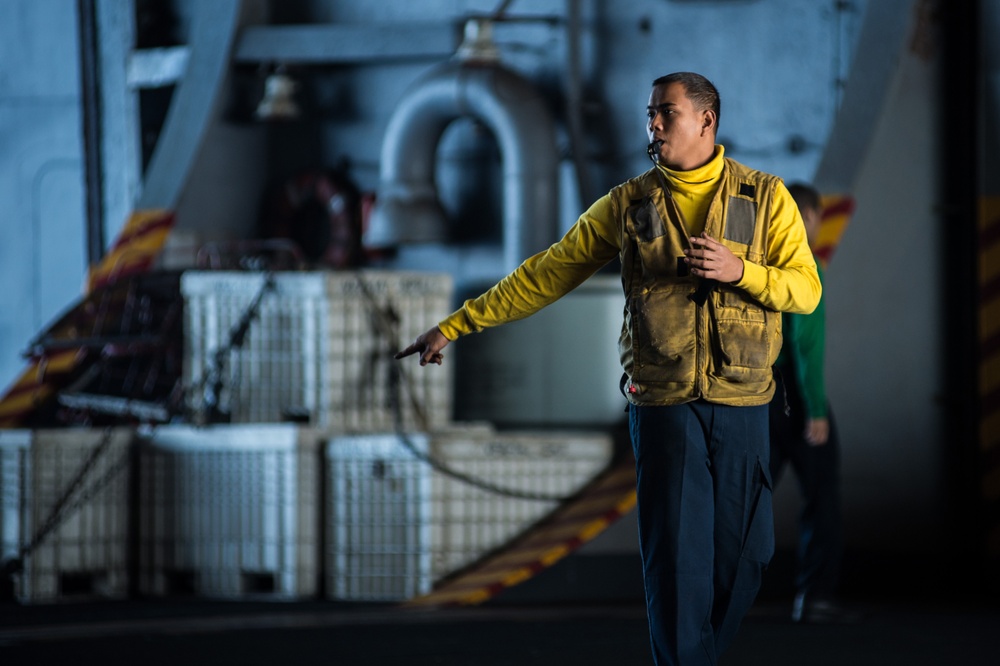 USS Nimitz crew conducts aircraft operations