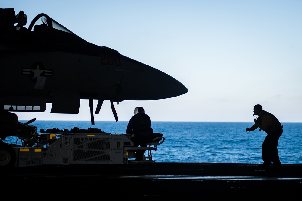 USS Nimitz crew conducts aircraft operations